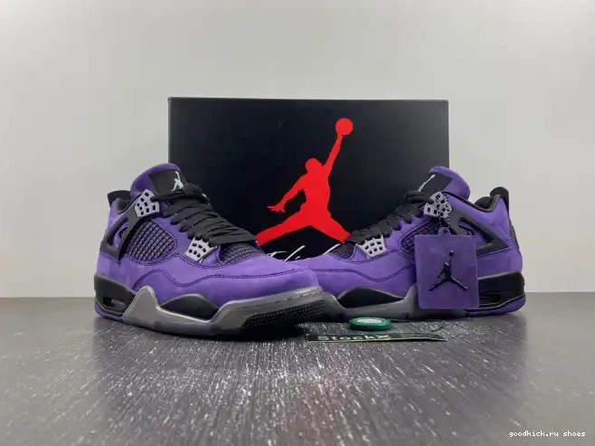 Scott Jordan Air Purple 4 Suede Travis x 0426